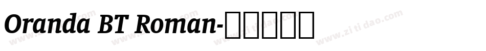 Oranda BT Roman字体转换